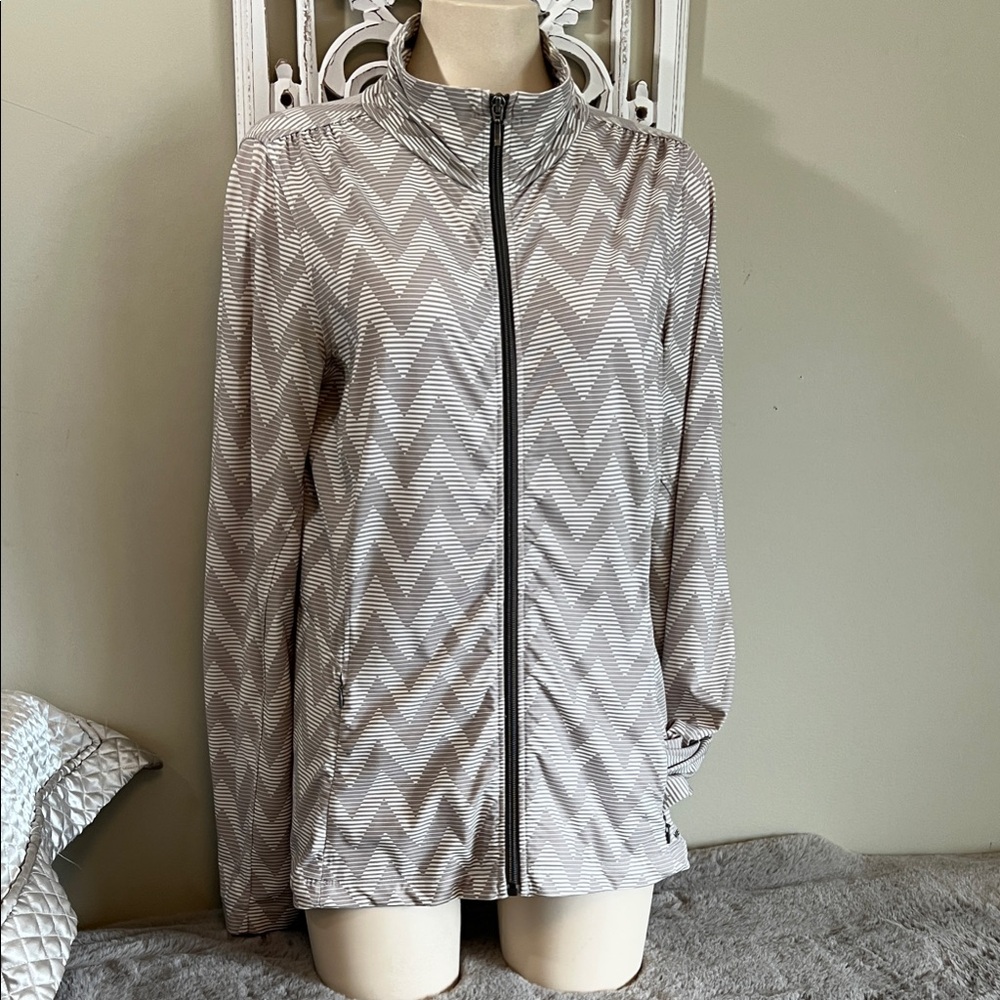 Merrell Women's Gray Zigzag Bomber Jacket